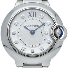 Orologio CARTIER Ballon Bleu de Cartier 28 mm 11 diamanti W4BB0029 acciaio in...