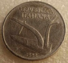 MONETA 10 LIRE SPIGHE 1952