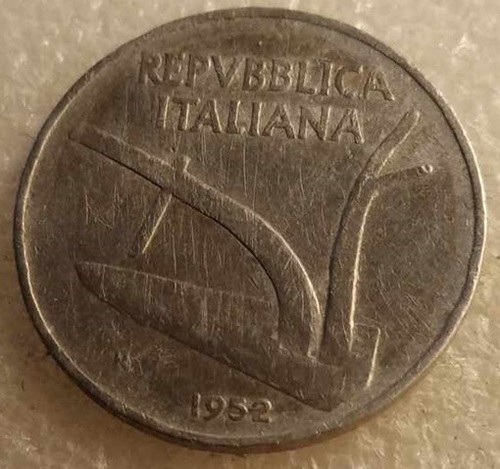 Moneta lire spighe 1952 - spighe,