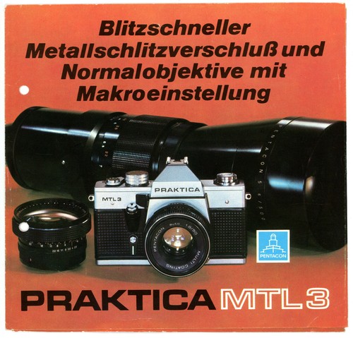 Pentacon brochure praktica - pentacon, mtl