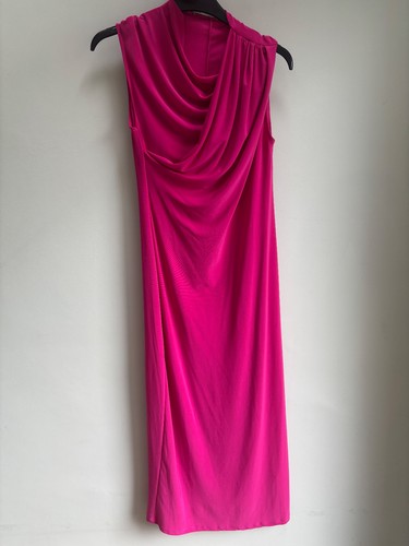 Abito midi zara rosa fucsia - abito,