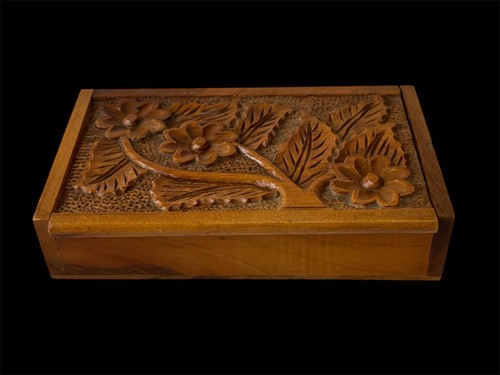 Antica scatola legno - antica, liberty