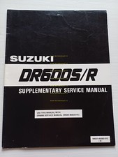 Suzuki DR 600 S - R 1988 AGGIORNAMENTO manuale officina originale inglese