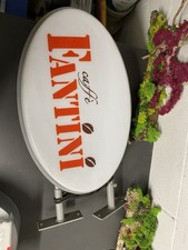 Ex Insegna Caffè Fantini Bifacciale Con Attacco A Bandiera