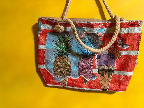 Borsa mare paillettes