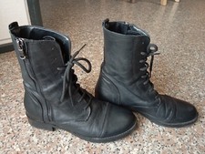 Anfibi donna colore nero -vera pelle -numero 37 - marca Mauro Leone 