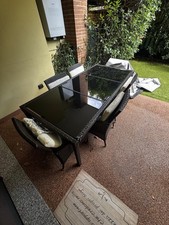 TecTake Set Tavolo e Sedie da Giardino - Mixed Marrone