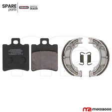 KIT PASTIGLIE FRENO + GANASCE POSTERIORI FERODO MALAGUTI F10 F12 PHANTOM F15 50