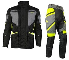 Tuta completo moto 3 strati giacca giubbotto pantalone cordura con protezioni CE