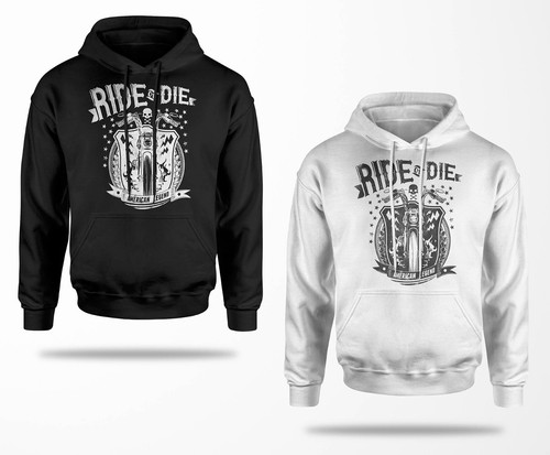 Felpa con cappuccio biker