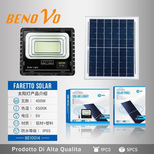 Faro led 400w con pannello - con,