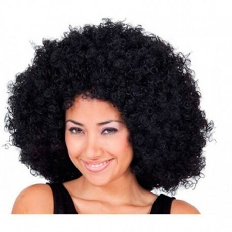 Parrucca afro riccia nera - parrucca,