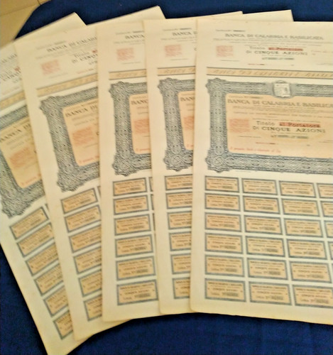 Certificato azionario della - certificato,
