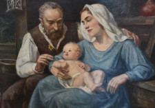 Sacra famiglia dipinto di - la,
