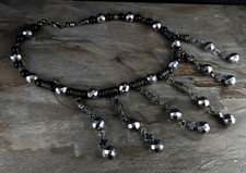 Collana ematite onice nera