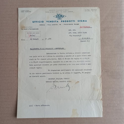 1941 sigma ufficio vendita - sigma,