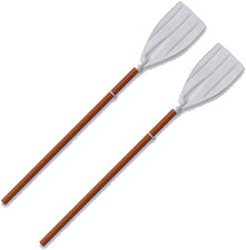 Coppia Di Remi in Alluminio Da 140 Cm Con Pala Fissa in ABS