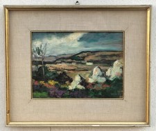 Daniele Marchetti (Bergamo 1900 - 1979) olio su tavola paesaggio 33 x 25 cm