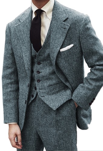 Tuta uomo misto lana tweed - , 3
