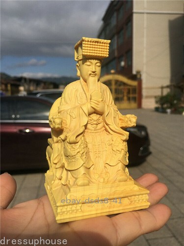 Statua buddha intagliato legno - intagliato,
