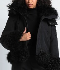 giacca moose knuckles, pelliccia di agnello, taglia S-L, nuova.