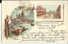 VENEZIA - Gruss auss - Saluti da Venezia - viaggiata inizio '900 - ind  -aav1418