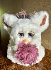 RARO NUOVO senza scatola Tiger FURBY frutto della passione bianco occhi azzurri funziona!