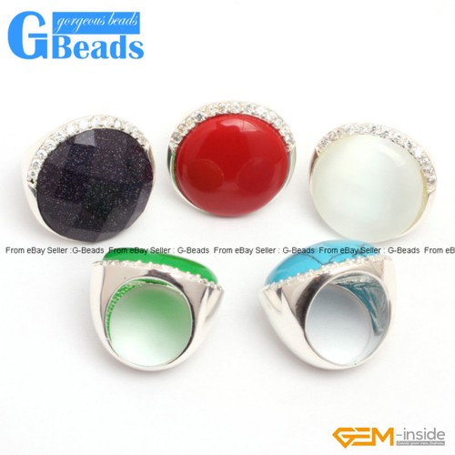 Anello bottone perline - anello,