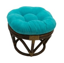 Blue Papasan Foot Stool Bali
