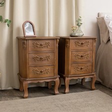 Coppia di comodini in legno 3