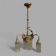 Lampadario Liberty Con Frange In Vetro