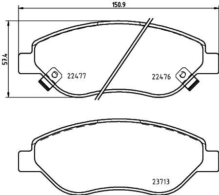 Brembo 178 kit pastiglie - p,