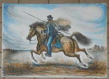 GIOVAN FRANCESCO GONZAGA LITOGRAFIA FIRMATA E NUMERATA CM. 50 X 70 BUTTERO 