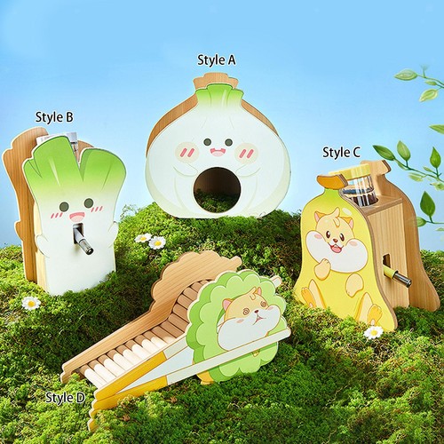 Hamster wood house play - wood, room
