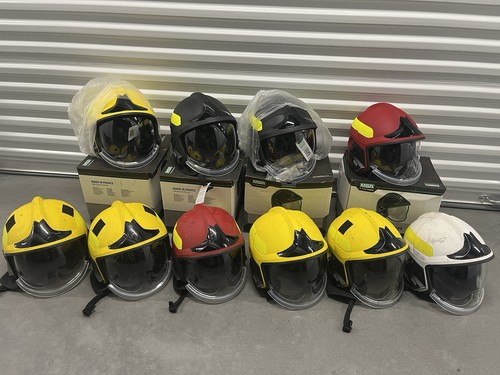 10x casco antincendio msa - casco,
