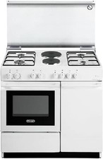 DeLonghi SEW 8542 Cucina 4 Fuochi Gas, 2 Piastre Elettriche, Forno Elettrico