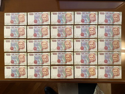 Lotto banconote lire - lotto, 25