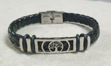 Bracciale Braccialetto unisex- cinturino cuoio - albero della vita - Idea regalo
