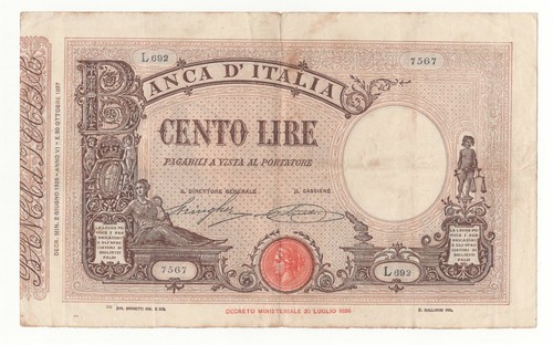100 lire barbetti grande - , "b"