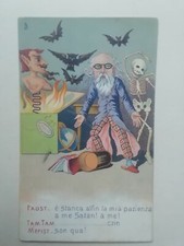 CARTOLINA FAUST CHARLES GOUNOD PARIGI FRANCE TEATRO JULES BARBIER SPETTACOLO 3