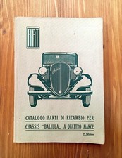 Catalogo parti di ricambio per CHASSIS "BALILLA" a quattro marce [FIAT, 1935] 2^
