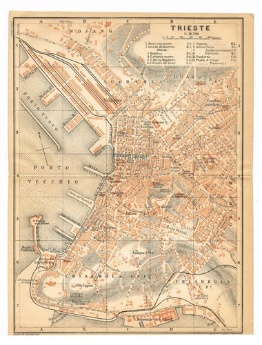 Trieste italia mappa pianta - trieste,