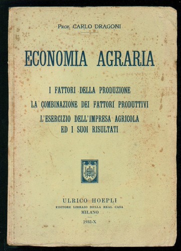 Dragoni carlo economia agraria - dragoni,