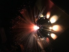 LAMPADA DA TAVOLO FIBRE OTTICHE VINTAGE DESIGN ANNI 70....ANTIK1964