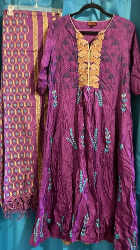 Abito kurta ricamato - kurta, viola