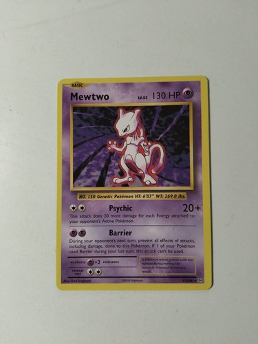 Carta pokemon mewtwo 108 - carta,
