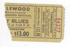 The Moody Blues 13/07/87 Lenox MA Tanglewood Festival Biglietto Raro Stub