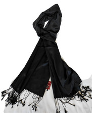 sciarpa uomo donna pura seta mista grande nera scialle coprispalle copricapo