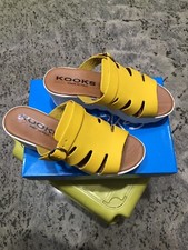 Scarpe Sandali Zeppa Estive Estate Donna Nuove Giallo Bianco N.37 Affare Ragazza