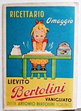 B153 Ottimo Completo RICETTARIO OMAGGIO LIEVITO BARTOLINI degli anni '50